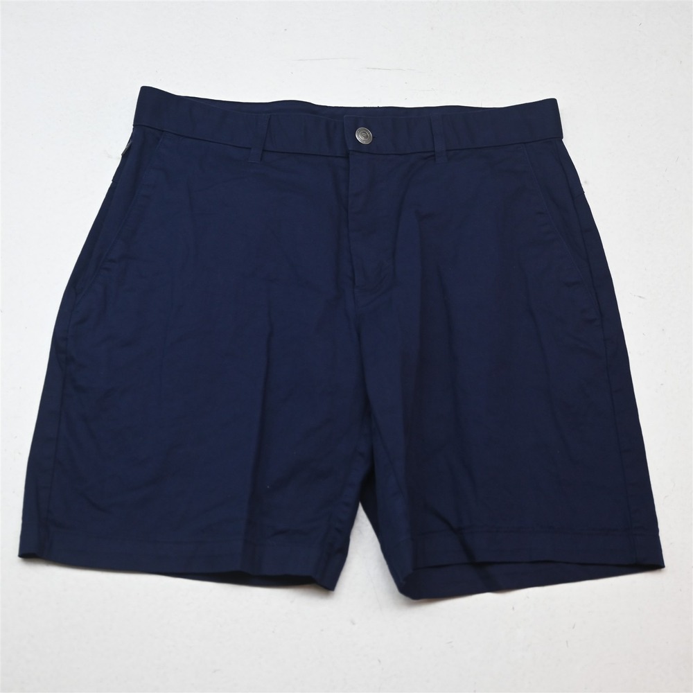 Fabletics 32x8" Navy Blue High Side Wrinkle Resistant Golf Chino Mens Shorts